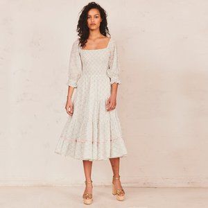 LoveShackFancy  Rigby Dress in Green Leaf